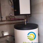 Aerotermia producción Agua caliente en PassivHaus en Asturias